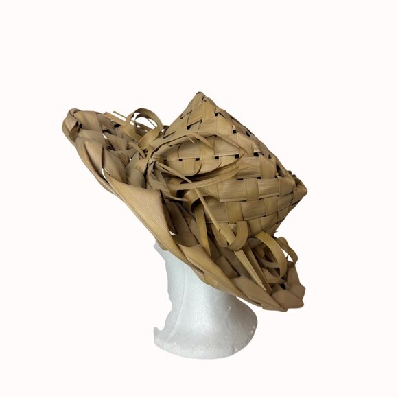 Handwoven Straw Sun Hat Palm Leaf Beach Coastal Market Wide Brim Natural Summer main image 16
